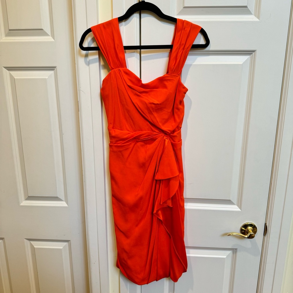 J. Mendel Orange Mini Dress